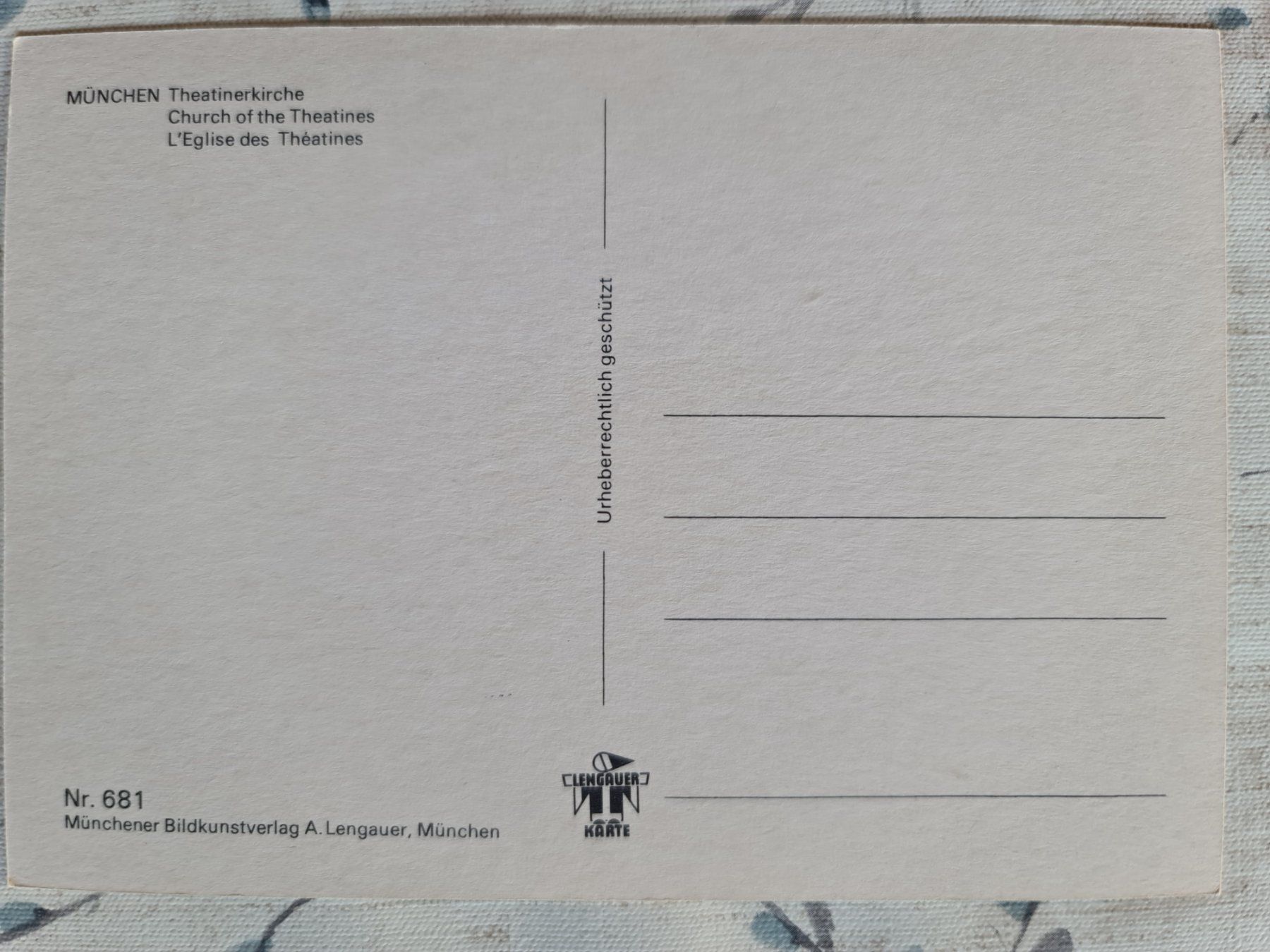 Cartoline postali: Ansichtskarte München Theatinerkirche Deutschland – Nuovo (secondo la descrizione) da Dintikon venduto da Vexi 1