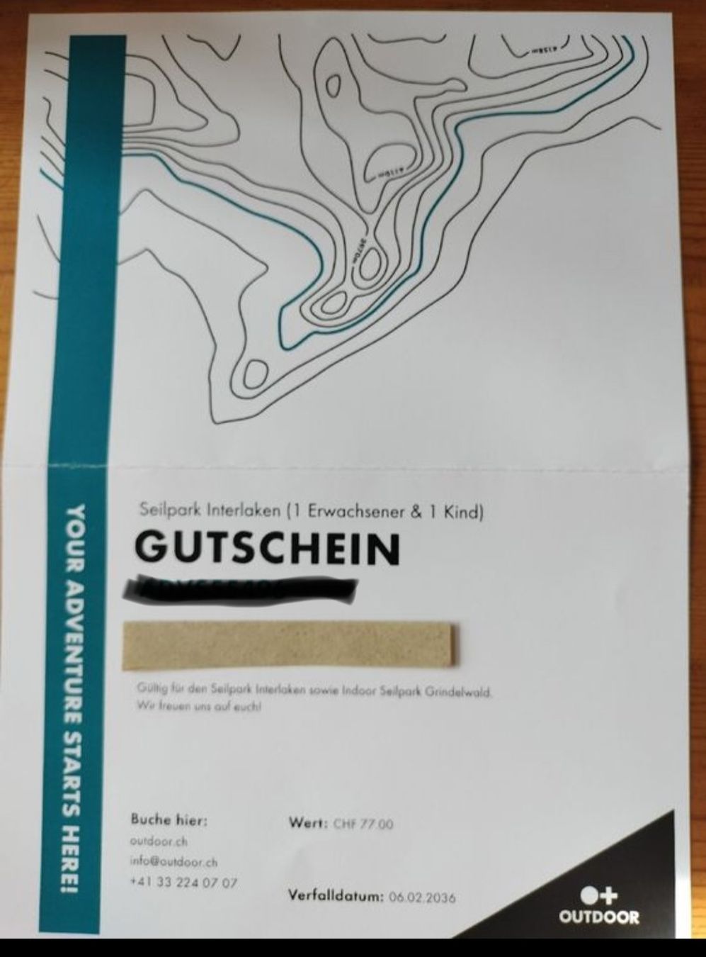 Buoni: Gutschein Seilpark Interlaken Grindelwald – Nuovo (secondo la descrizione) da Schwanden Sigrisw venduto da cadieux71