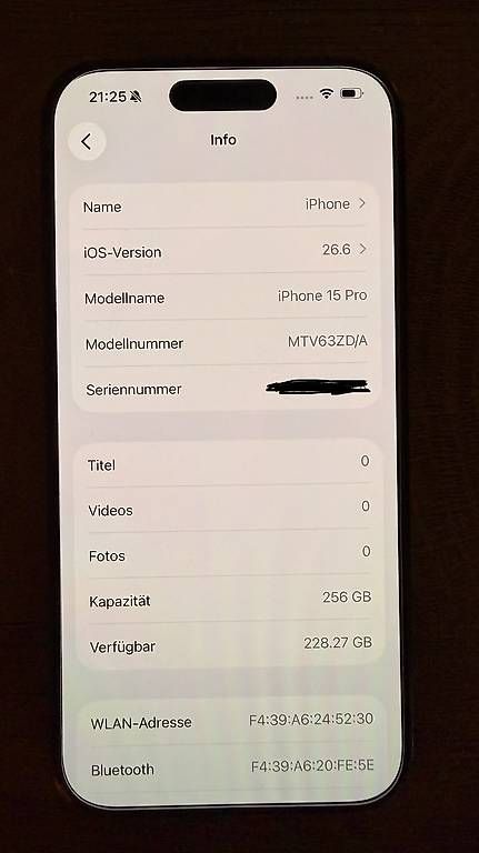 Telefoni cellulari / Smartphones: iPhone 15 Pro 256 GB – Usato da Bonstetten venduto da gab_n6fb 3