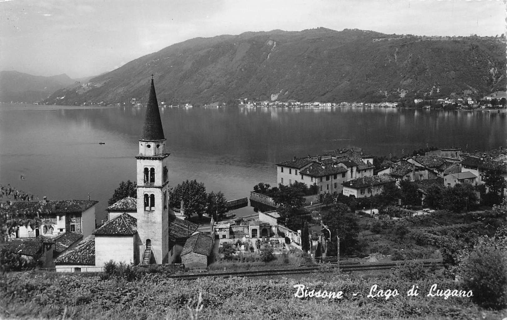 Cartoline postali: Bissone TI – Usato da Biasca venduto da Blenio71