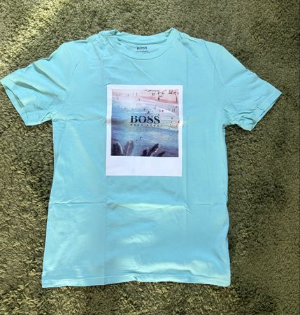 Herren T-Shirt Hugo Boss hellblau mit Print Grösse M