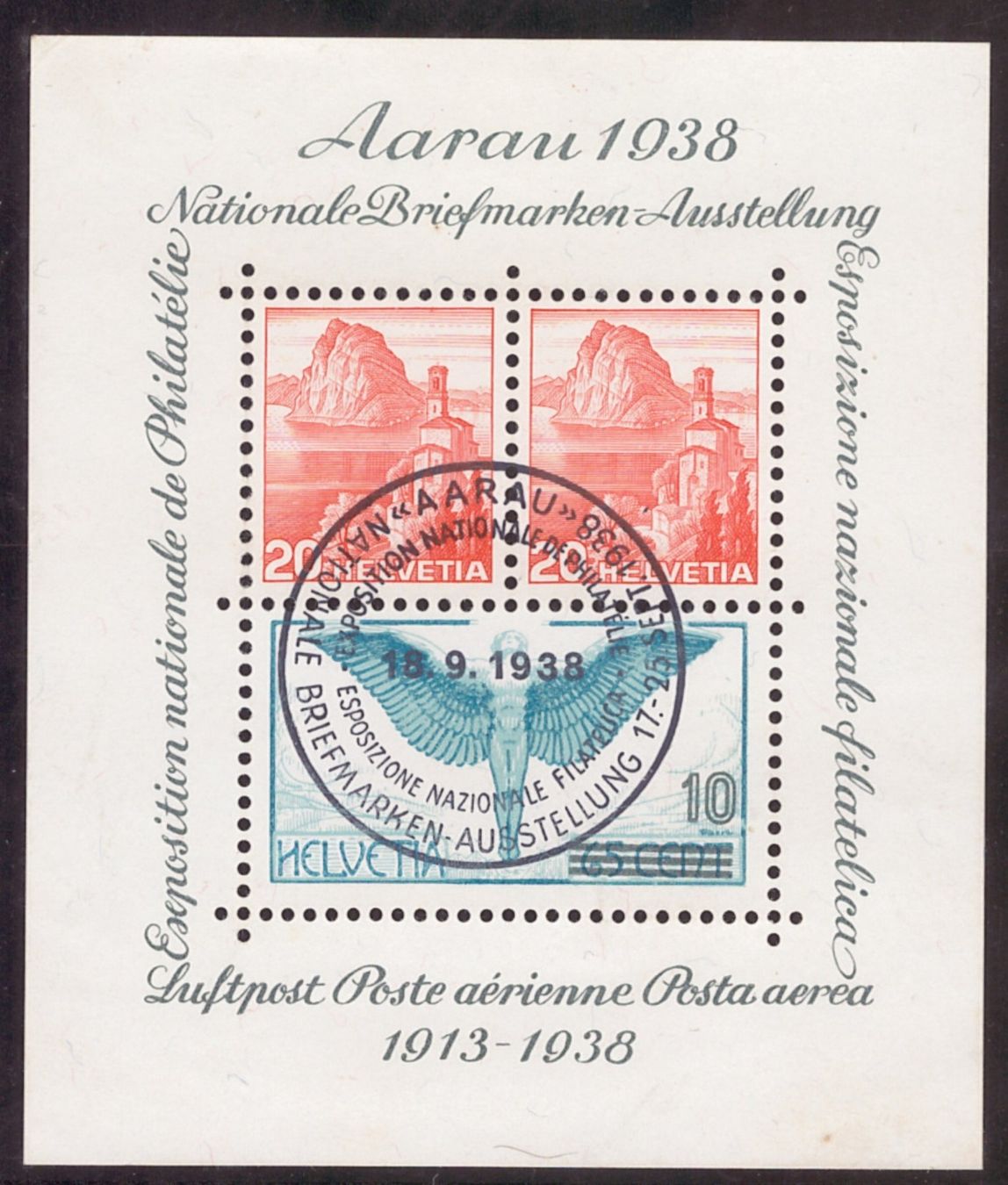 Tutti i francobolli: Aarauer Block 1938 – Usato da Wangen b. Olten venduto da 66ard