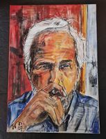 Porträt in Acryl auf Leinwand 70 x 100 cm