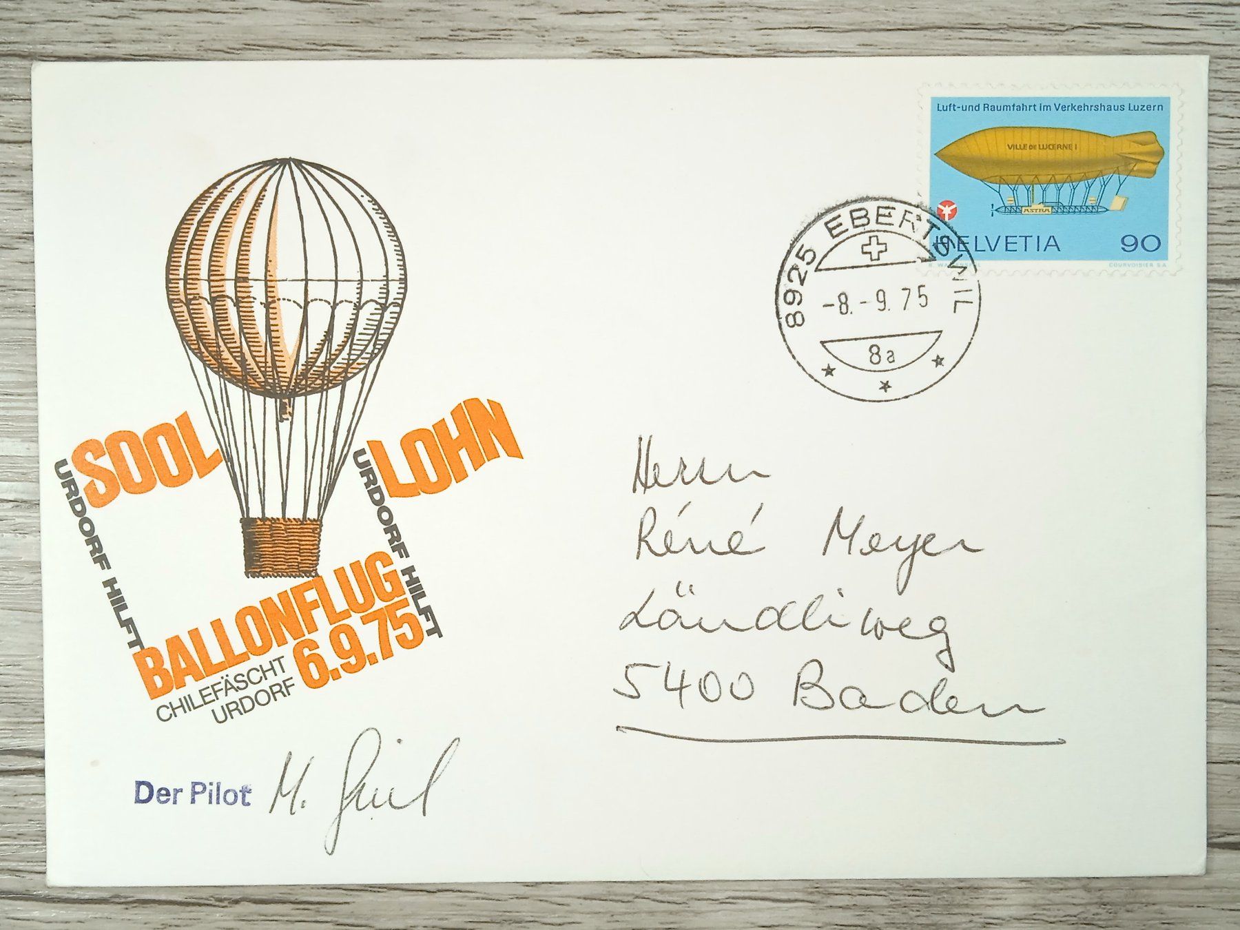 Alle Briefmarken: TR10 Enveloppe + Timbre Suisse 1975 – Gebraucht aus Cousset von Patrick_Collections
