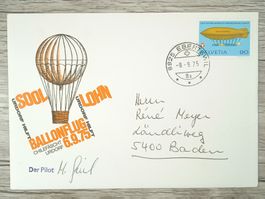 TR10 Enveloppe + Timbre Suisse 1975