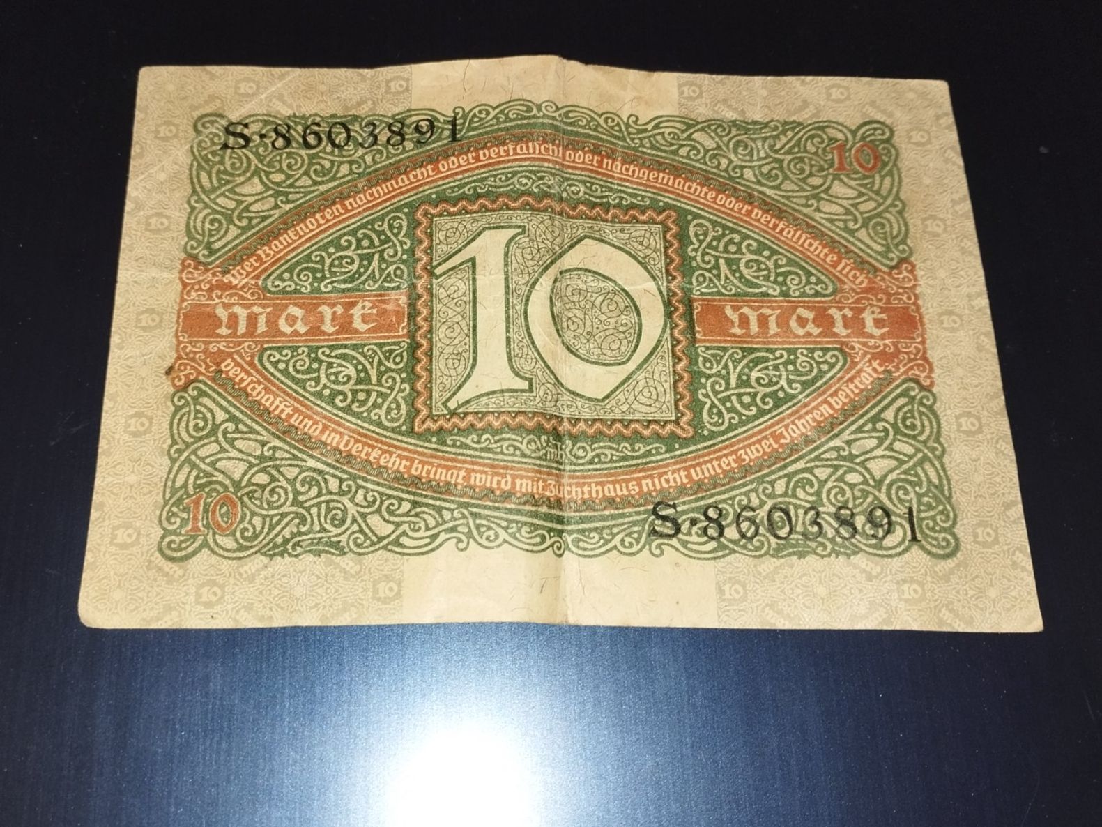 Banconote: Billet 10 mark, Allemagne 1920 – Usato da Collombey venduto da Anoushka83 1