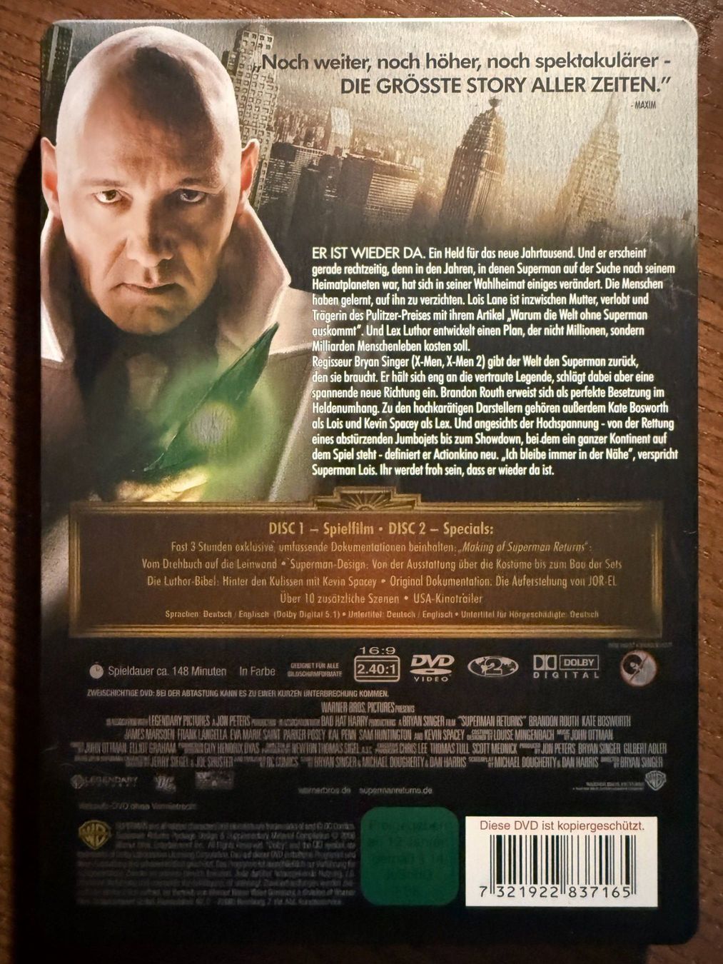 Tutti i DVDs: Superman Returns - Seelbook – Usato da Zürich venduto da FilmFreunde 1