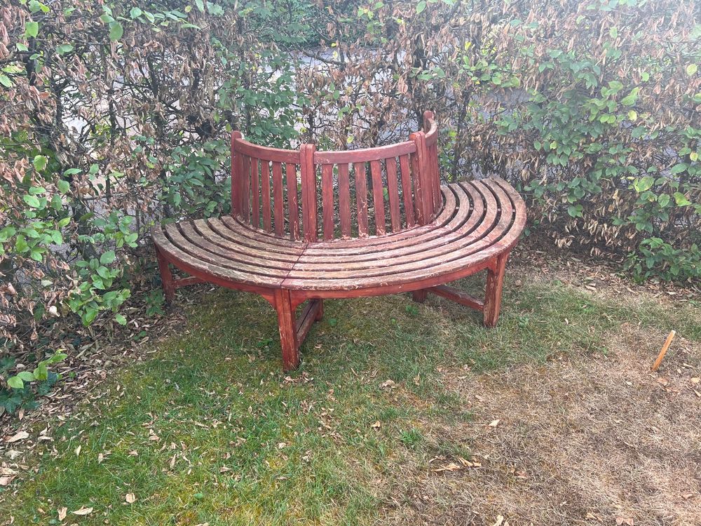 Runde Sitzbank/ Baumbank aus Holz (2 Teile) Kaufen auf Ricardo