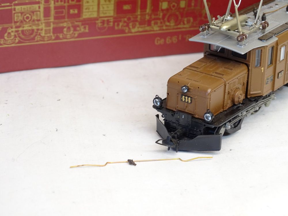 Bemo Modelleisenbahnen: Bemo 1255 124 RhB Krokodil 414 Ge6/6 Braun, H0m, OVP – Gebraucht aus Wohlen AG von Ex-Naruemon1964 3