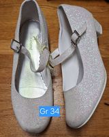 Festliche Schuhe Gr 34 weiss glitzer Mädchen 