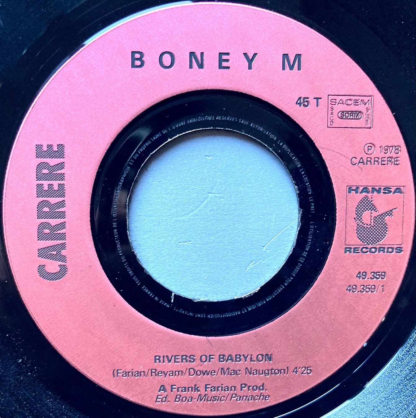 Vinyles: BONEY M - RIVERS OF BABYLON – D'occasion à Poliez-Pittet par Newtown-Records 2