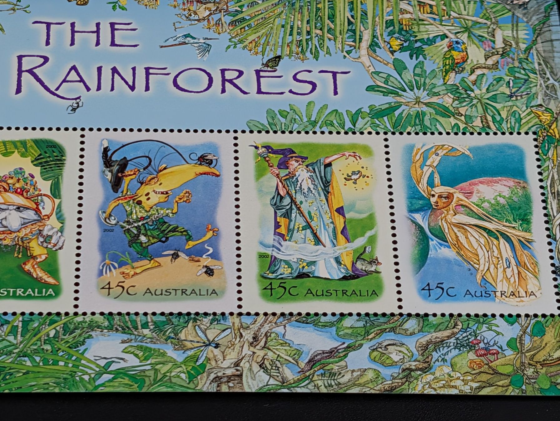 Tous les timbres: Briefmarken Block Australien Magic Rainforest 2002 – D'occasion à Wiezikon b.Sirnach par CaRo_Second 2