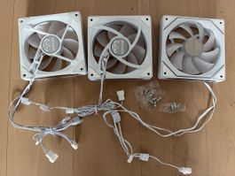 3 PC Gehäuselüfter Wongou 12V weiss 800-1600 RPM