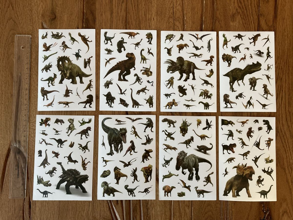 Aufkleber: Schöne Dino Stickers 8 Bogen – Neu und originalverpackt aus Bremgarten AG von Eurotiz