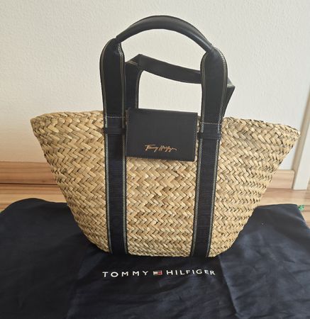 Tommy Hilfiger Beach Tote Bag Korbtasche 