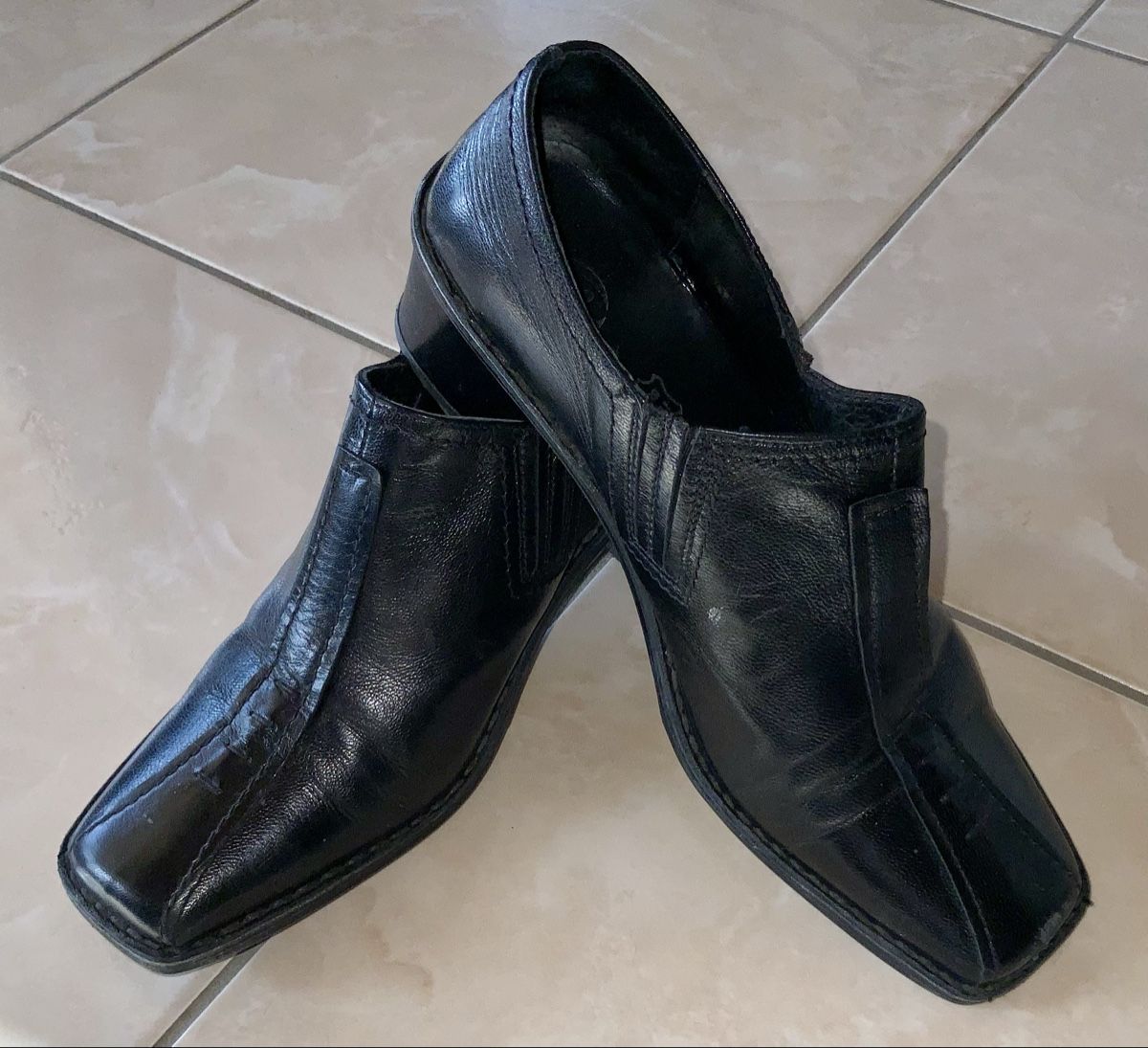 Damenschuhe: Bata Echtleder Stiefeletten, schwarz, Made in Italy – Gebraucht aus Vinelz von Viewfinder84 7