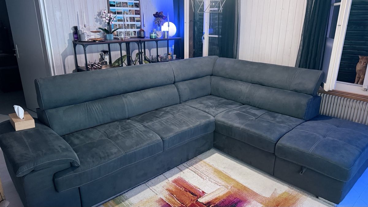 Divani: Ecksofa anthrazit mit Schlaffunktion gebrauchter Zustand – Usato da Wohlen b. Bern venduto da lor_td57
