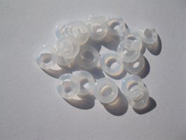 20 Gummiringe, Gummiperlen transp, 8mm