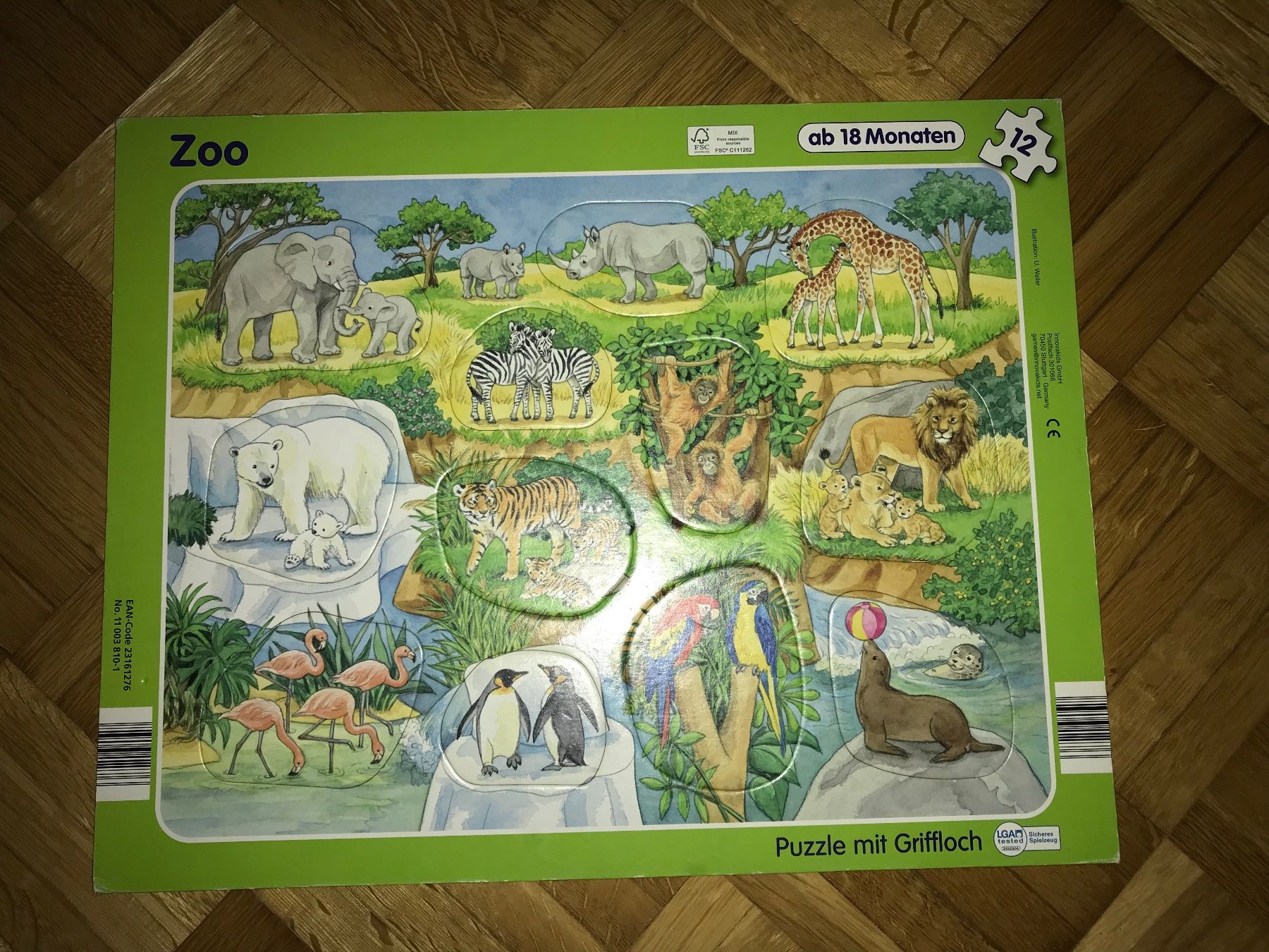 Puzzle: Puzzle - Zoo - 12 Teile ab 18 Mt – Usato da Emmenbrücke venduto da Hathor123 1