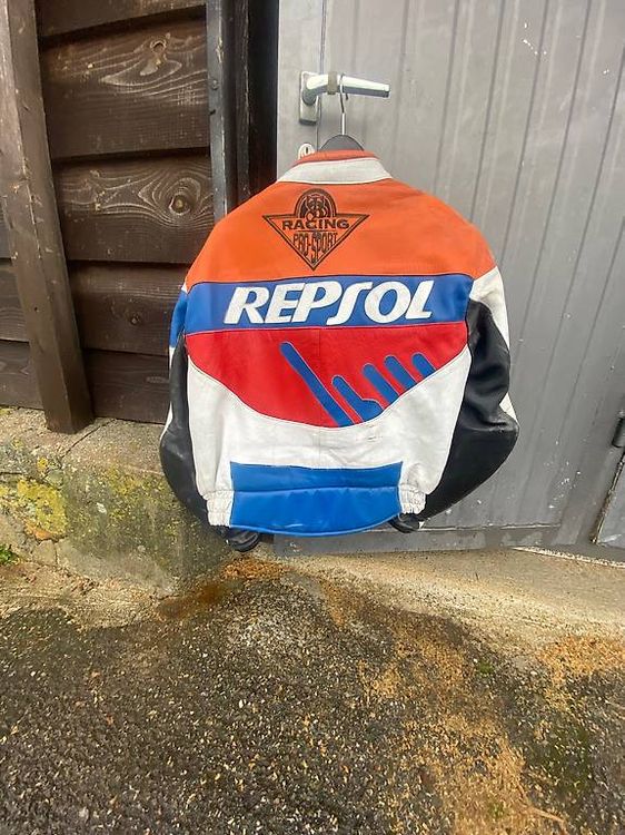 Repsol Jacken: Blouson cuir moto vintage Repsol Racing taille M – Gebraucht aus Le Crêt-du-Locle von joviera 1