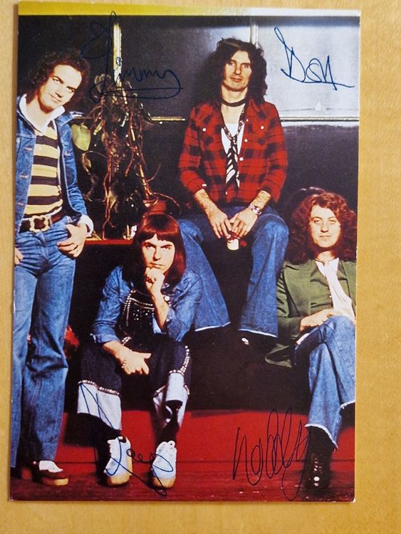 Slade, 4 Original Autogramme auf Karte in Farbe (Gebraucht) in Salmsach ...