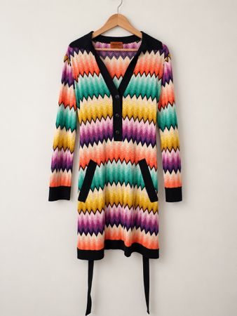 Missoni Strickkleid bunt Zickzack Muster guter Zustand