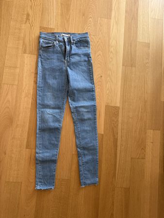 Jeans Levi's Mile High Super Skinny W28 hellblau gebraucht