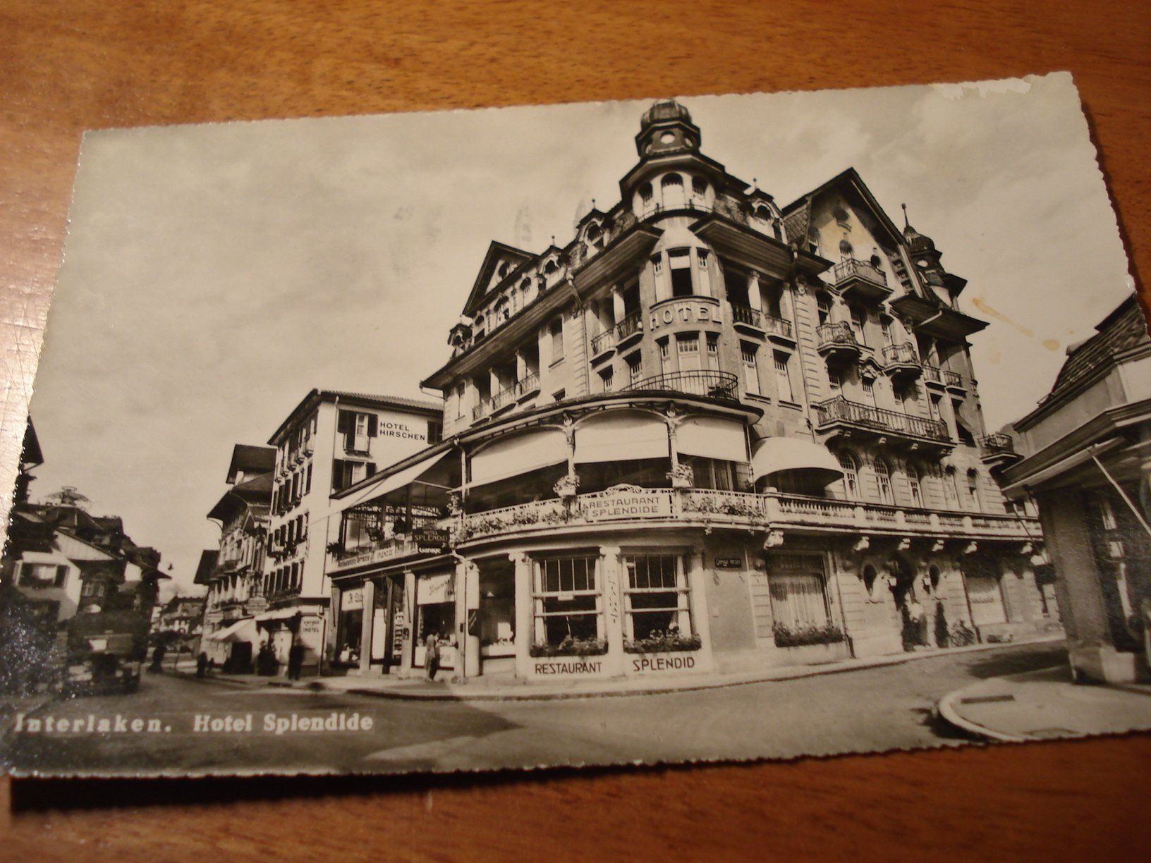 Ansichtskarten: Interlaken Hotel Splendide, 1952, Werbe-o Interlaken – Gebraucht aus Niederwil AG von morostahu