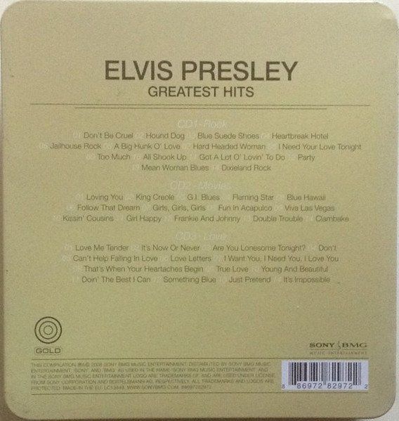 CD: Presley Elvis: Greatest Hits - 3CD - Tin Box – Nuovo e nell'imballaggio originale da Steinhausen venduto da Vilivinili 1
