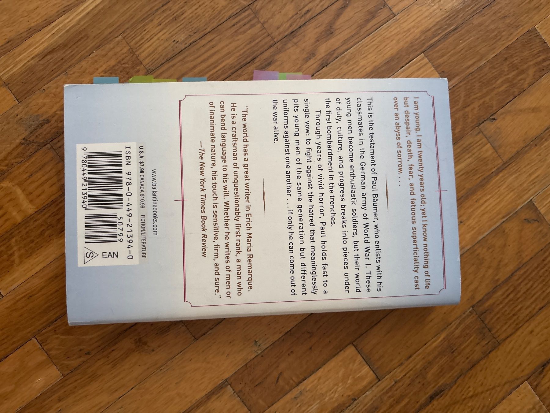 Livres: All Quiet on the Western Front Book Used – D'occasion à Le Grand-Saconnex par mar_wby6 1