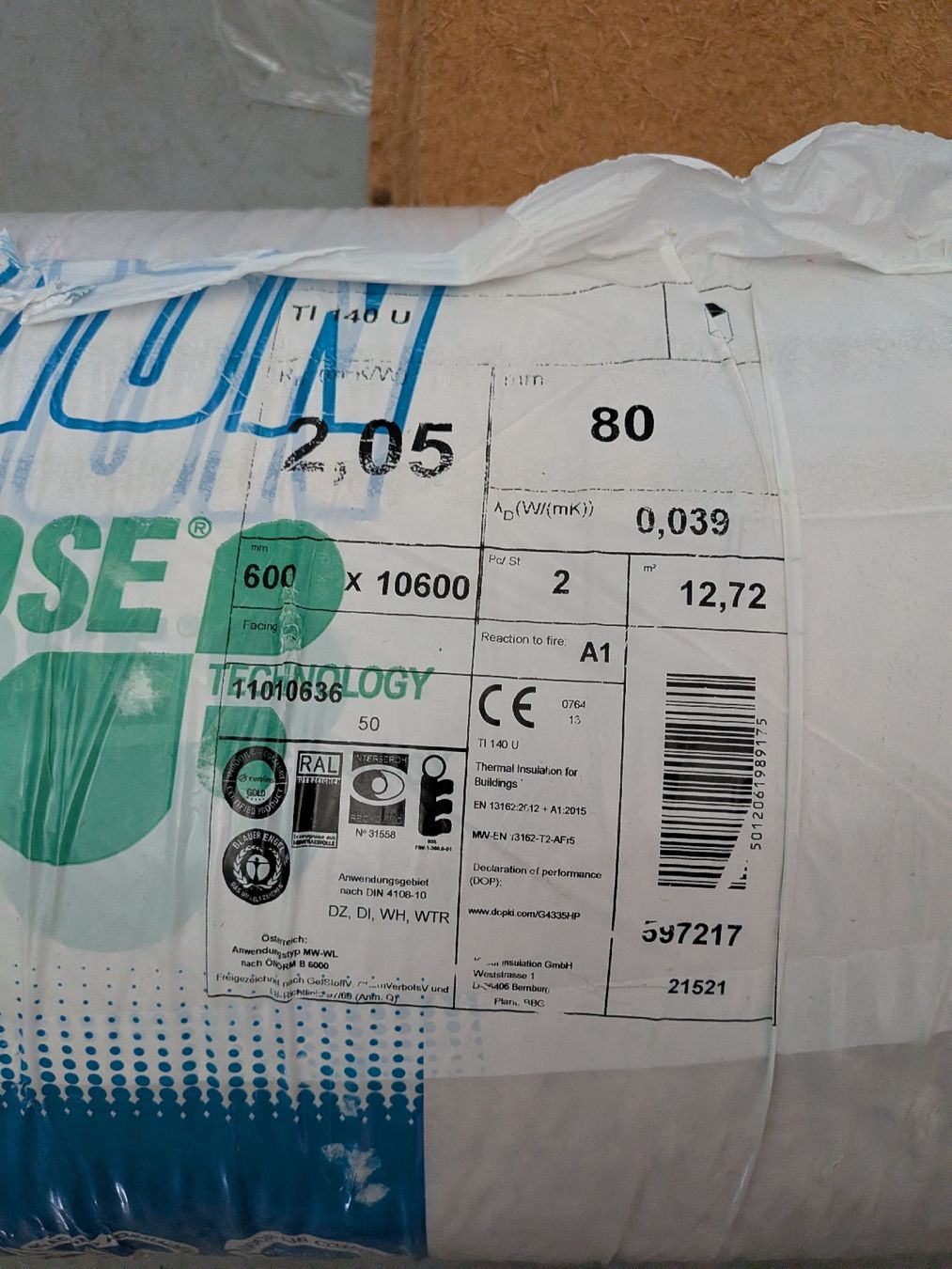 Knauf Sonstige Baumaterialien: Steinwolle Isolation/Dämmung Knauf 80mm ca. 8m2 – Neu (gemäss Beschreibung) aus Amlikon-Bissegg von Bine11