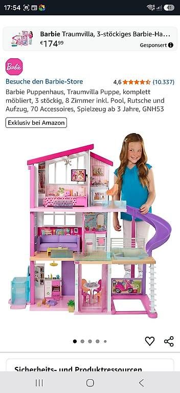 Case e mobili per bambole: Barbie Traumvilla/ Accesoires/Barbies/ 2 Autos ect.  – Usato da Therwil venduto da JosefinaV