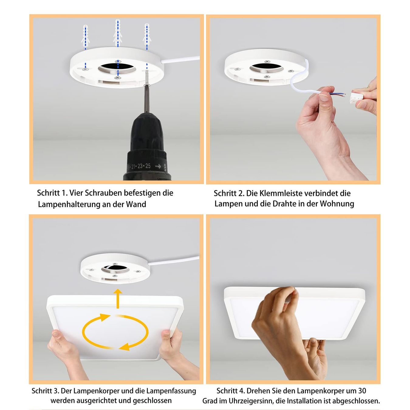 Lampadari & plafoniere: LED Deckenleuchte Deckenlampe Panel 36W 4100lm 4500K 30cm – Nuovo e nell'imballaggio originale da Zürich venduto da NovaDen 6