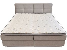 Boxspringbett 180x200cm silber mit Bettkasten neuwertig