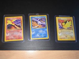 Lavados, Zapdos and Arktos Black Star Promo Wizards Vintage