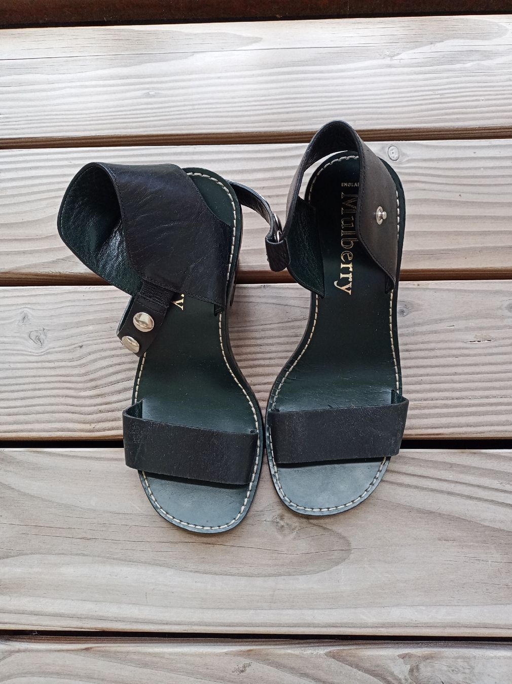 Scarpe da donna: Mulberry Black Leather Sandals - Size 37 – Usato da Buchs ZH venduto da Katia.K