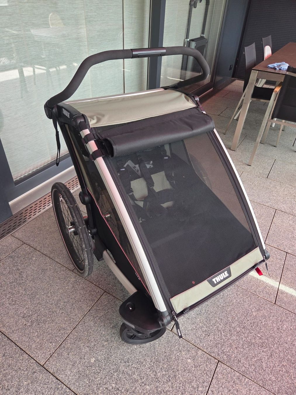 Thule Rimorchi: THULE Chariot LITE Double Farbe: alu/agave – Usato da Egg b. Zürich venduto da Moritz8132