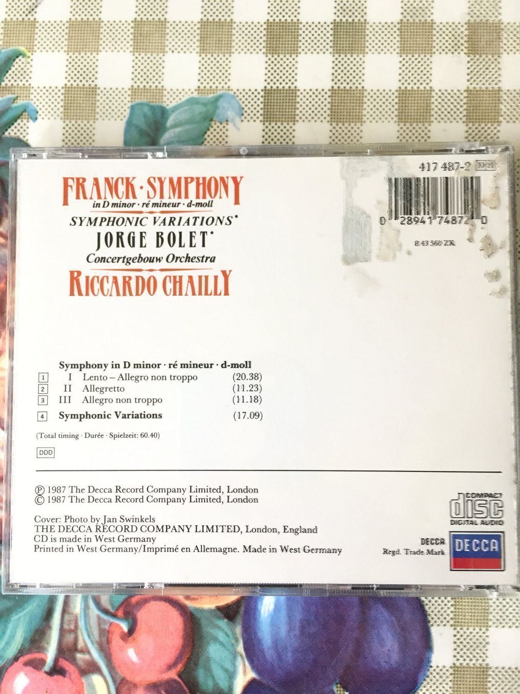 CD: Franck - Symphony in D Minor – Usato da Rüti ZH venduto da alumedien 1