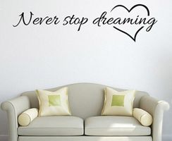 ✨Sticker Never stop dreaming-Träume niemals aufhören lassen
