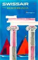 SWISSAIR TO THE MEDITERRANEAN GREECE 1958 - Original Plakat