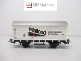 Piko gedeckter Güterwagen mit Werbung Miniland der DB DC H0