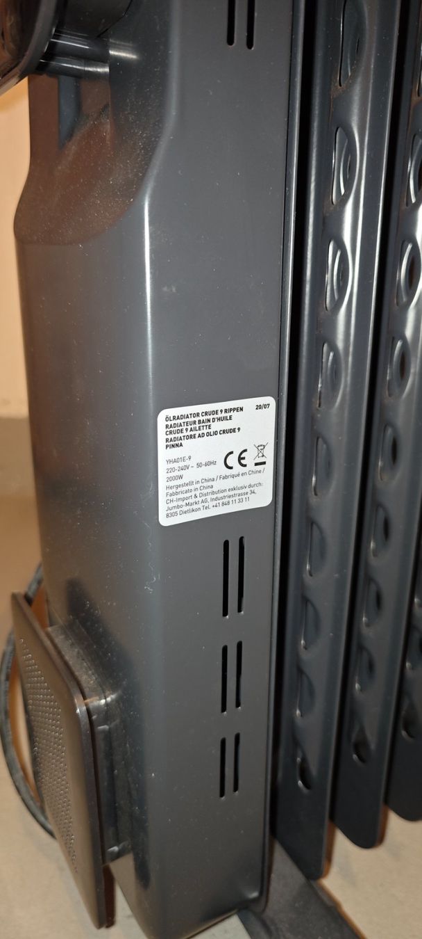 Heizgeräte: Ayce Ölradiator - 2000W, 9 Rippen – Neu (gemäss Beschreibung) aus Fislisbach von GenerousClub 4