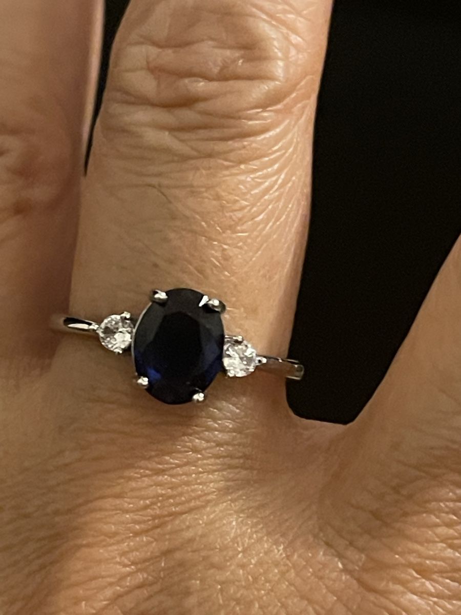 Anelli: Bague  bleue  ovale zirconium 58 neuve – Nuovo (secondo la descrizione) da Kloten venduto da Vermicelles 1