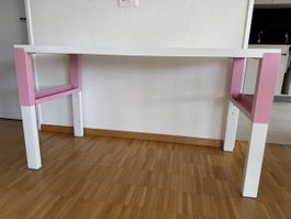 Kinderpult/Schreibtisch weiss/pink