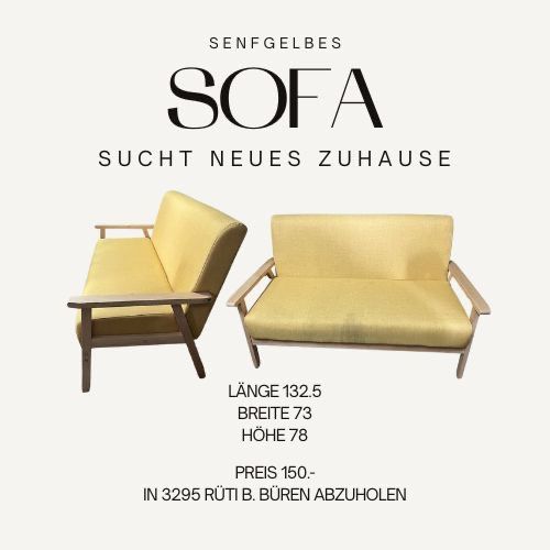 Sofas: Sofa senfgelb – D'occasion à Rüti b. Büren par bit_c8r2