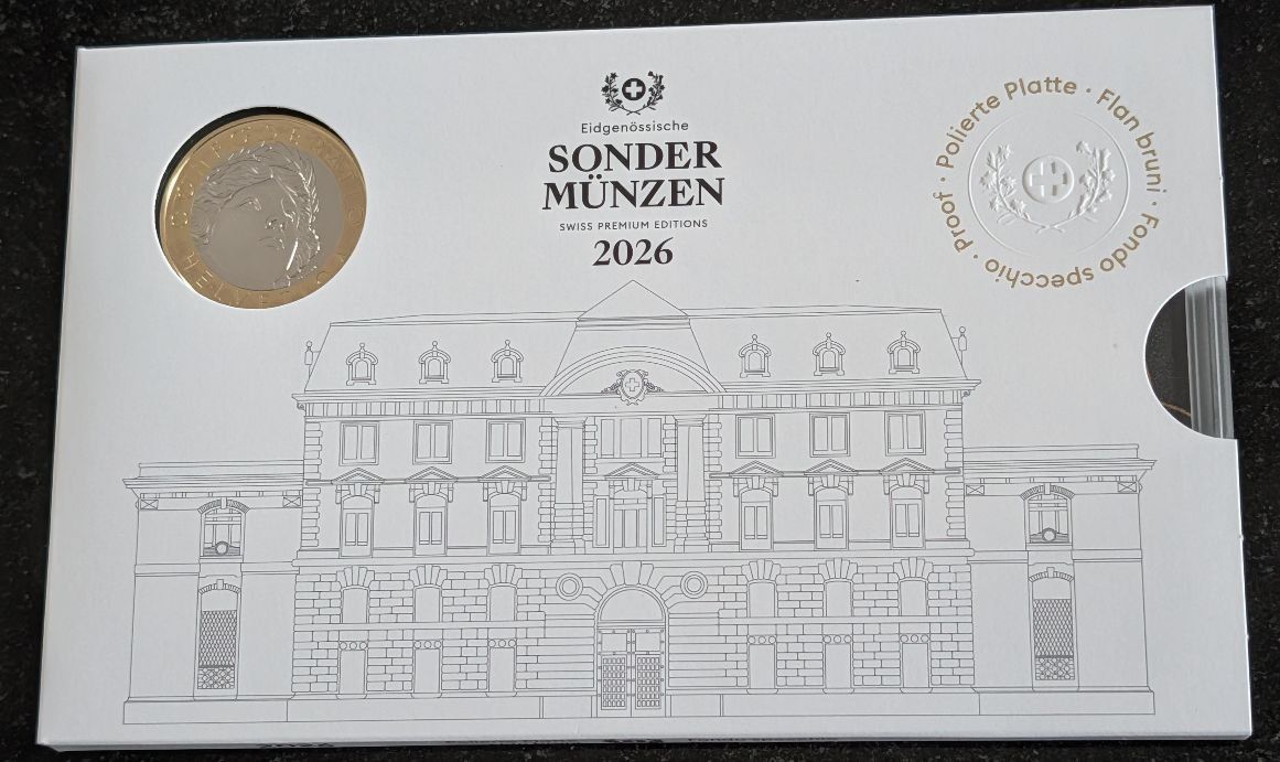 Tutti le monete: Münzsatz Schweiz 2026 pp – Nuovo e nell'imballaggio originale da Arch venduto da coinsandmore
