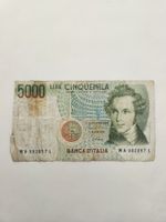 Banknote 5000 Lire Italien 1965