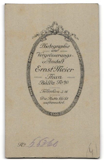 Photos & affiches: Fotografie Ernst Meier, Thun, Balliz No  – D'occasion à Berlin par bartko-reher 1