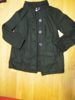 Schwarzer Fleecemantel / Fleecejacke Gr 38 für Damen