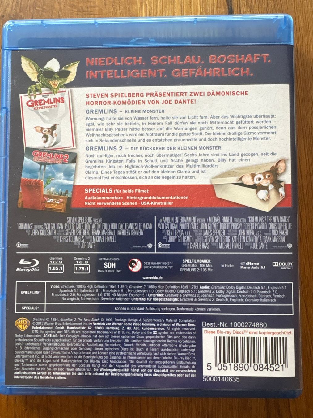 Alle DVDs: Die Gremlins Collection 1+2 (Blu-ray) – Gebraucht aus Liebefeld von pavax 1